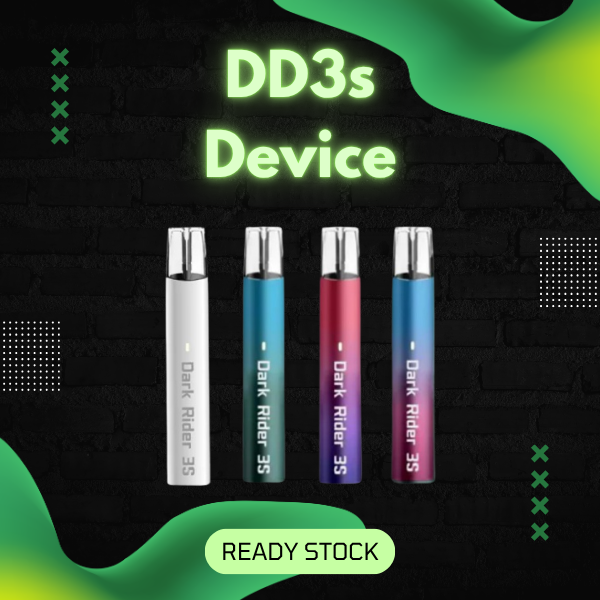 DD3S Dark Rider 3S closed pod vape device in premium finish