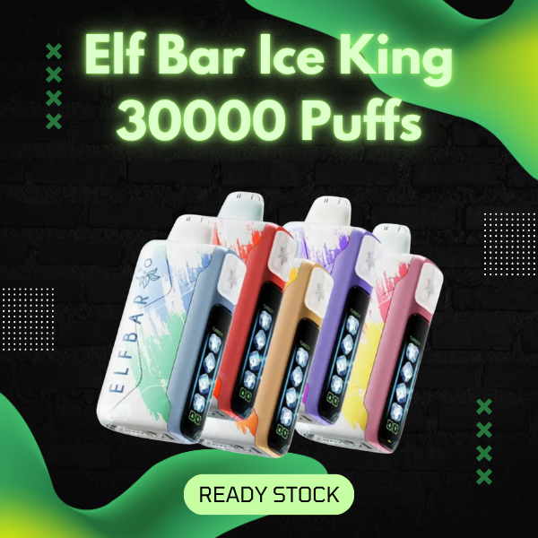 Elf Bar Ice King 30000 Puffs Disposable Vape Device Front View