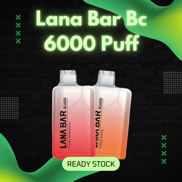 Lana Bar BC6000 Puffs disposable vape device with mesh coil technology