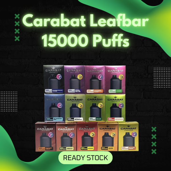 Carabat Leafbar 15000 Puffs disposable pod kit with RGB screen display