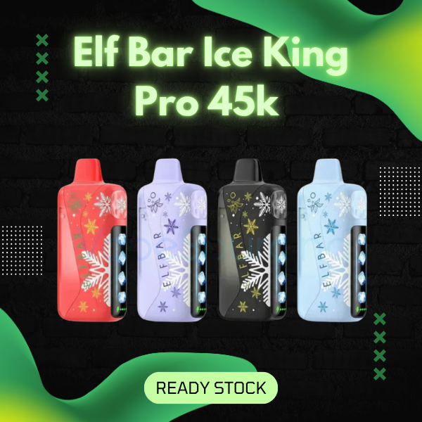 Elf Bar Ice King Pro 45k disposable vape device front view