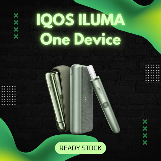 Iluma One Device all-in-one heated tobacco kit in sleek aluminum finish