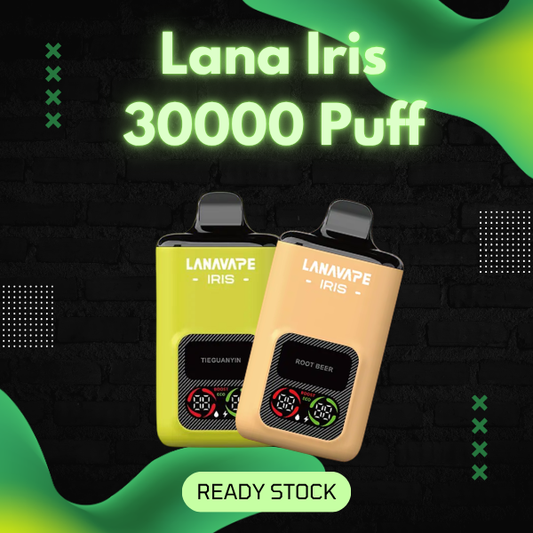 Lana Iris 30000 Puffs disposable vape with smart LED screen display