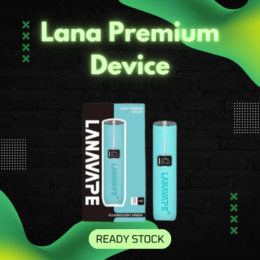 Lana Premium Device with luxury leather-clad finish and glowing LED display screen.