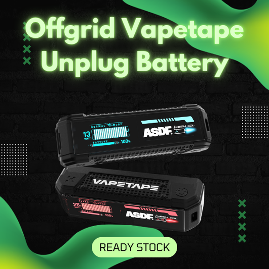 Offgrid Vapetape Unplug Battery Device with Type-C Port and Smart LED Screen