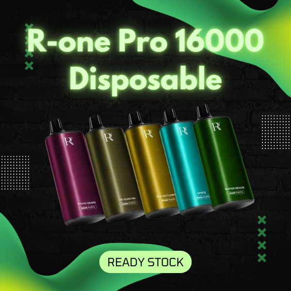 R-ONE Pro 16000 Puffs Disposable Vape Device Close Up Shot