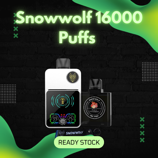 Snowwolf 16000 Puff Starter Kit with Smart Touch Screen and Dual Mesh Coil